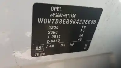 Автозапчасти б/у правая боковая фонарь за opel crossland x / crossland (p17, p2qo) 1.5 turbo d (75) ссылки oem iam 39113525  
