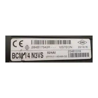 Second-hand car spare part electronic module for renault captur i (j5_, h5_) 0.9 tce 90 oem iam references 284b17543r  