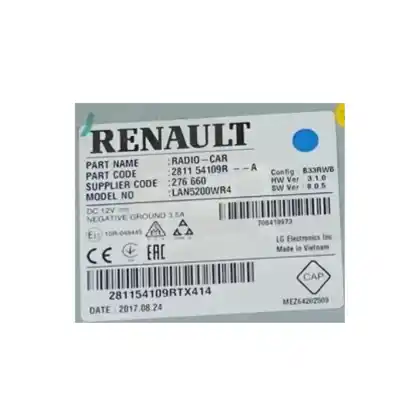 Автозапчастина б/у gps навігаційна система для renault captur i (j5_, h5_) 0.9 tce 90 посилання на oem iam 281154109r  