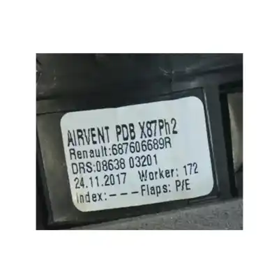 Автозапчастина б/у аератор для renault captur i (j5_, h5_) 0.9 tce 90 посилання на oem iam 687606689r  