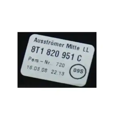 Автозапчастина б/у аератор для audi a4 b8 (8k2) 3.0 tdi quattro посилання на oem iam 8t1820951c  