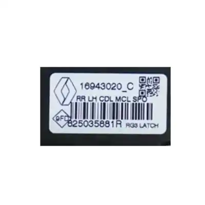 Автозапчасти б/у замок задней левой двери за renault megane iv fastback (b9a/m/n_) 1.3 tce 140 (b9nb) ссылки oem iam 825039969r  