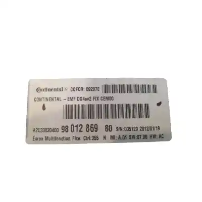 Second-hand car spare part multifunction display for peugeot 508 i (8d_) 2.0 hdi oem iam references 9801286980  