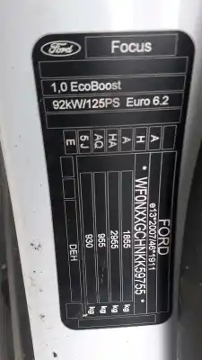 Автозапчастина б/у двері задні ліві для ford focus iv (hn) 1.0 ecoboost посилання на oem iam pjx7ba24631ag  