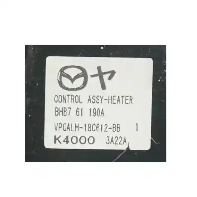 Peça sobressalente para automóvel em segunda mão comando de sofagem (chauffage / ar condicionado)  por mazda 3 (bl) 1.6 mzr cd (bl14) referências oem iam bhb761190a  