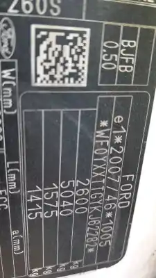Second-hand car spare part accelerator pedal for ford transit custom v362 furgón (fy, fz) 2.0 ecoblue oem iam references 2193397  