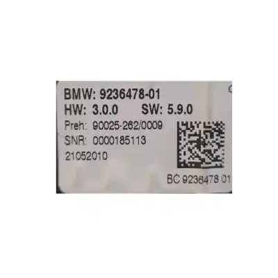 Peça sobressalente para automóvel em segunda mão comando de sofagem (chauffage / ar condicionado) por bmw 5 (f10) 523 i referências oem iam 923647801