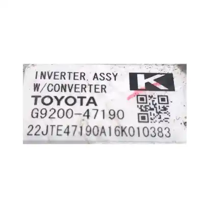 Peça sobressalente para automóvel em segunda mão conversor/inversor de potência por toyota auris (_e18_) 1.8 hybrid (zwe186_) referências oem iam g920047190