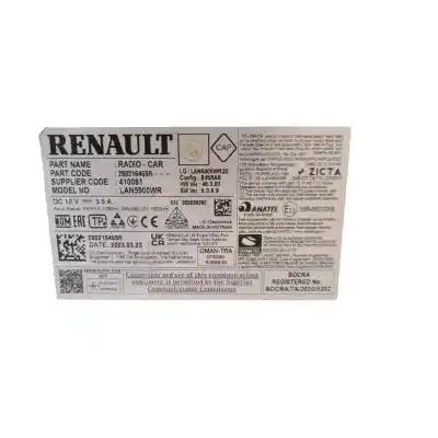 Second-hand car spare part multifunction display for dacia jogger 1.6 hybrid 140 oem iam references 280216465r  