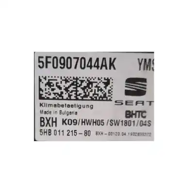 Автозапчасти б/у климат-контроль за seat leon st (5f8) 1.6 tdi ссылки oem iam 5f0907044ak  