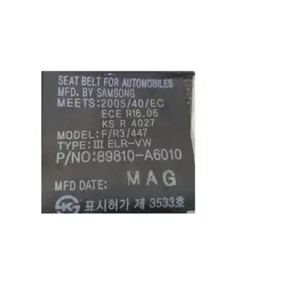 Peça sobressalente para automóvel em segunda mão cinto de segurança traseiro esquerdo por kia cee'd sportswagon (jd) 1.6 crdi 136 referências oem iam 89810a6010