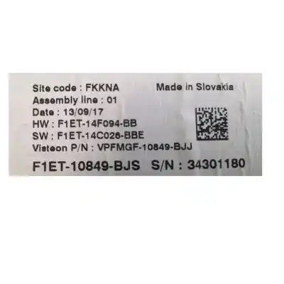 Second-hand car spare part dashboard for ford focus iii 1.0 ecoboost oem iam references f1et10849bjs  