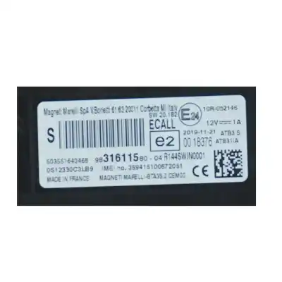 Автозапчастина б/у модуль bluetooth для peugeot 2008 ii (ud_, us_, uy_, uk_) 1.2 puretech 130 посилання на oem iam 9831611580  