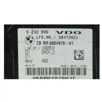 Second-hand car spare part dashboard for bmw 4 descapotable (f33, f83) 420 d oem iam references 9232895  