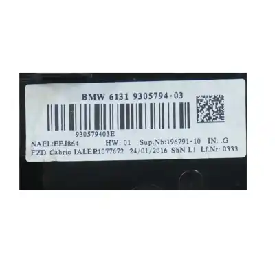 Автозапчастина б/у переднє салонне світло для bmw 4 descapotable (f33, f83) 420 d посилання на oem iam 61319305794  