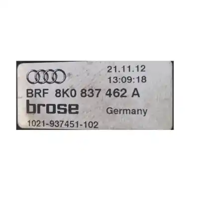 Автозапчастина б/у регулятор переднього правого скла для audi a4 b8 (8k2) 2.0 tdi посилання на oem iam 8k0837462a  