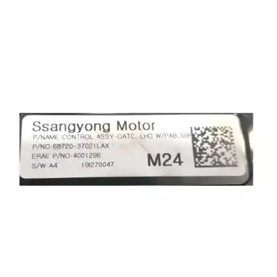 Peça sobressalente para automóvel em segunda mão comando de sofagem (chauffage / ar condicionado) por ssangyong korando (c300) 1.5 e-xgdi referências oem iam 6872037021lax  
