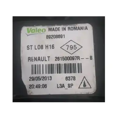 Second-hand car spare part right fog light for renault captur i (j5_, h5_) 1.5 dci 110 oem iam references 261500097r  compatibilidades y componentes ->265850007r renault, 265850007r renault, 265856833r renault
