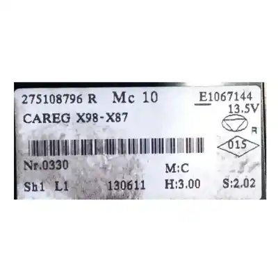 Автозапчасти б/у климат-контроль за renault captur i (j5_, h5_) 1.5 dci 110 ссылки oem iam 275108796r  