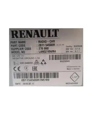 Автозапчасти б/у многофункциональный дисплей за renault clio iv clio iv ссылки oem iam 281154500r  