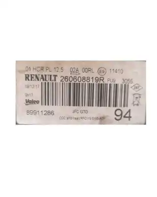 Автозапчастина б/у ліва фара для renault espace v (jr_) 1.6 dci 130 посилання на oem iam 260605615r  