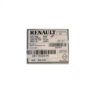 Автозапчасти б/у аудиосистема / радио cd за renault megane iv fastback (b9a/m/n_) 1.5 dci 110 (b9a3) ссылки oem iam 281150241r  