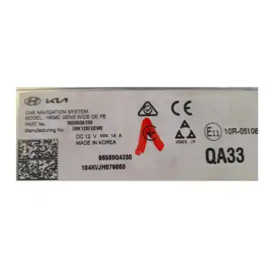 Second-hand car spare part gps navigation system for kia niro (de) e-niro oem iam references 96560q4330  