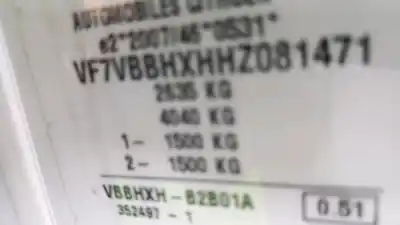 Автозапчастина б/у педаль зцеплення для citroen jumpy furgón (v_) 1.6 bluehdi 115 посилання на oem iam 9820457380  