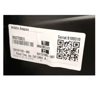 Peça sobressalente para automóvel em segunda mão forra / revestimento da porta traseira esquerda por citroen c4  referências oem iam 98353282zd  