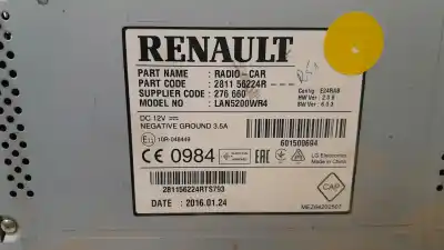 Peça sobressalente para automóvel em segunda mão sistema de áudio / rádio cd por dacia lodgy (js_) 1.5 dci referências oem iam 281156224r  