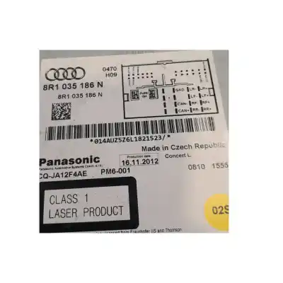 Автозапчастина б/у аудіо система / радіо cd для audi a4 b8 (8k2) 2.0 tdi посилання на oem iam 8r1057186n  