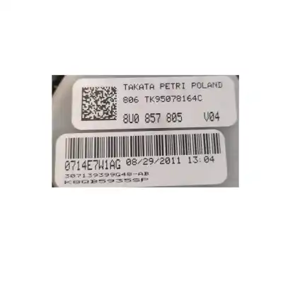 Peça sobressalente para automóvel em segunda mão cinto de segurança traseiro esquerdo por audi q3 (8ub, 8ug) 2.0 tdi quattro referências oem iam 8u0857805v04  