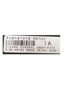 Автозапчасти б/у отопление / кондиционирование воздуха за ssangyong xlv suv e-xdi 160 ссылки oem iam 6872035200  