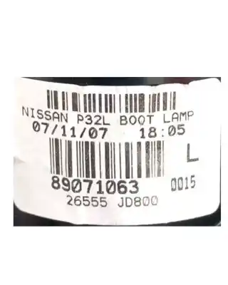 Pezzo di ricambio per auto di seconda mano luce di coda interna sinistra per nissan qashqai / qashqai +2 i (j10, nj10, jj10e) 1.6 riferimenti oem iam 26555jd800  