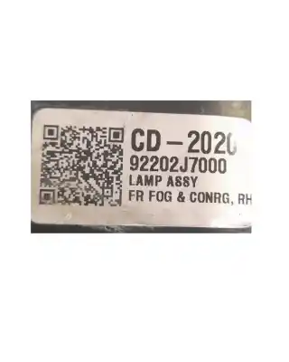 Peça sobressalente para automóvel em segunda mão farol / projetor de nevoeiro direito por kia ceed (cd) 1.6 crdi 115 referências oem iam 92202j7000  