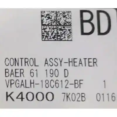 Peça sobressalente para automóvel em segunda mão comando de sofagem (chauffage / ar condicionado)  por mazda 3 (bm, bn) 2.0 referências oem iam baer61190b  