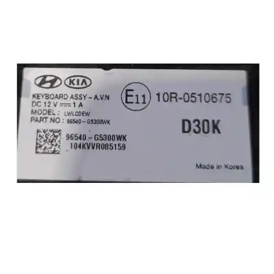 Second-hand car spare part multifunction switch for kia niro (de) e-niro oem iam references 96540g5300  