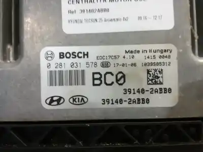 Recambio de automóvil de segunda mano de centralita motor uce para hyundai tucson 25 aniversario 4x2 referencias oem iam 391402abb0  0281031578