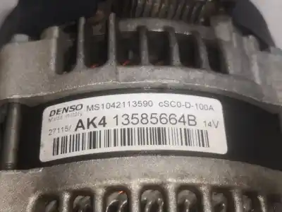 Автозапчасти б/у генератор за opel corsa e (x15) 1.4 turbo (08, 68) ссылки oem iam 13585664b