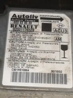 Second-hand car spare part airbag control unit for renault scenic rx4 (ja0) f9qk7 oem iam references 8200117652b  