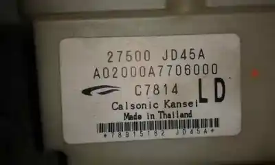 Second-hand car spare part climate control for nissan qashqai / qashqai +2 i (j10, nj10, jj10e) 1.5 dci oem iam references 27500jd45a  