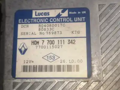 Автозапчасти б/у блок управления двигателем за renault scenic (ja..) f8q57 ссылки oem iam 7700115027  