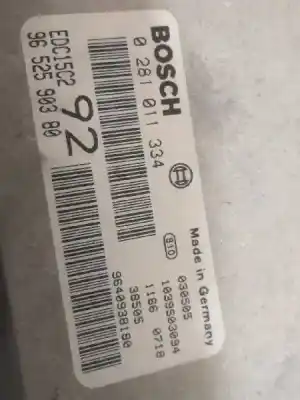 Автозапчастина б/у ебу контролер двигуна для citroen c8 van (ea_, eb_) hdi 110 (ebrhtb) посилання на oem iam 9652590380  