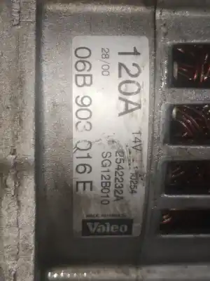 Автозапчастина б/у генератор для audi a4 b5 (8d2) 1.8 посилання на oem iam 06b903016e  