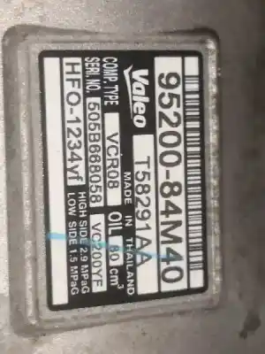 Peça sobressalente para automóvel em segunda mão compressor de ar condicionado a/a a/c por suzuki celerio k10b referências oem iam 9520084m40  