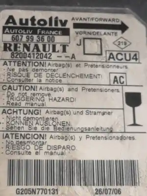 Автозапчасти б/у блок управления подушками безопасности за renault scenic ii (jm) k9kp732 ссылки oem iam 8200412042  