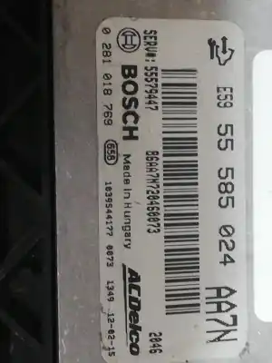 Peça sobressalente para automóvel em segunda mão centralina de motor uce por opel zafira tourer a20dth referências oem iam 55585024  