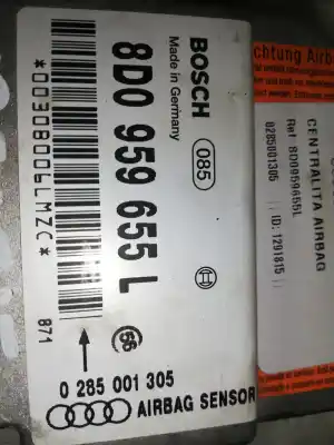Pezzo di ricambio per auto di seconda mano CENTRALINA AIRBAG per AUDI A4 BERLINA (B5)  Riferimenti OEM IAM 8D0959655L  