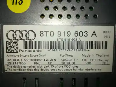 Автозапчасти б/у многофункциональный дисплей за audi a5 (8t3) 2.7 tdi ссылки oem iam 8t0919603a  