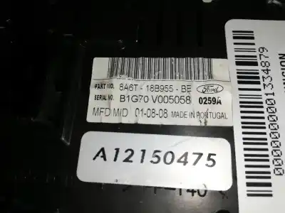 Second-hand car spare part multifunction display for ford fiesta vi (cb1, ccn) 1.4 oem iam references 8a6t18b955be  
